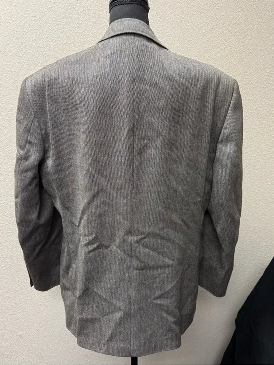 Stafford Executive Gray Blazer 44S Wool Blend Sport Coat Classic Mens - Picture 7 of 13